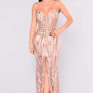 Rose Gold Sequin Dress